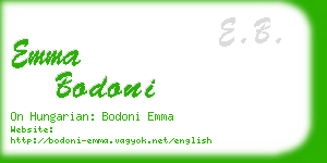 emma bodoni business card